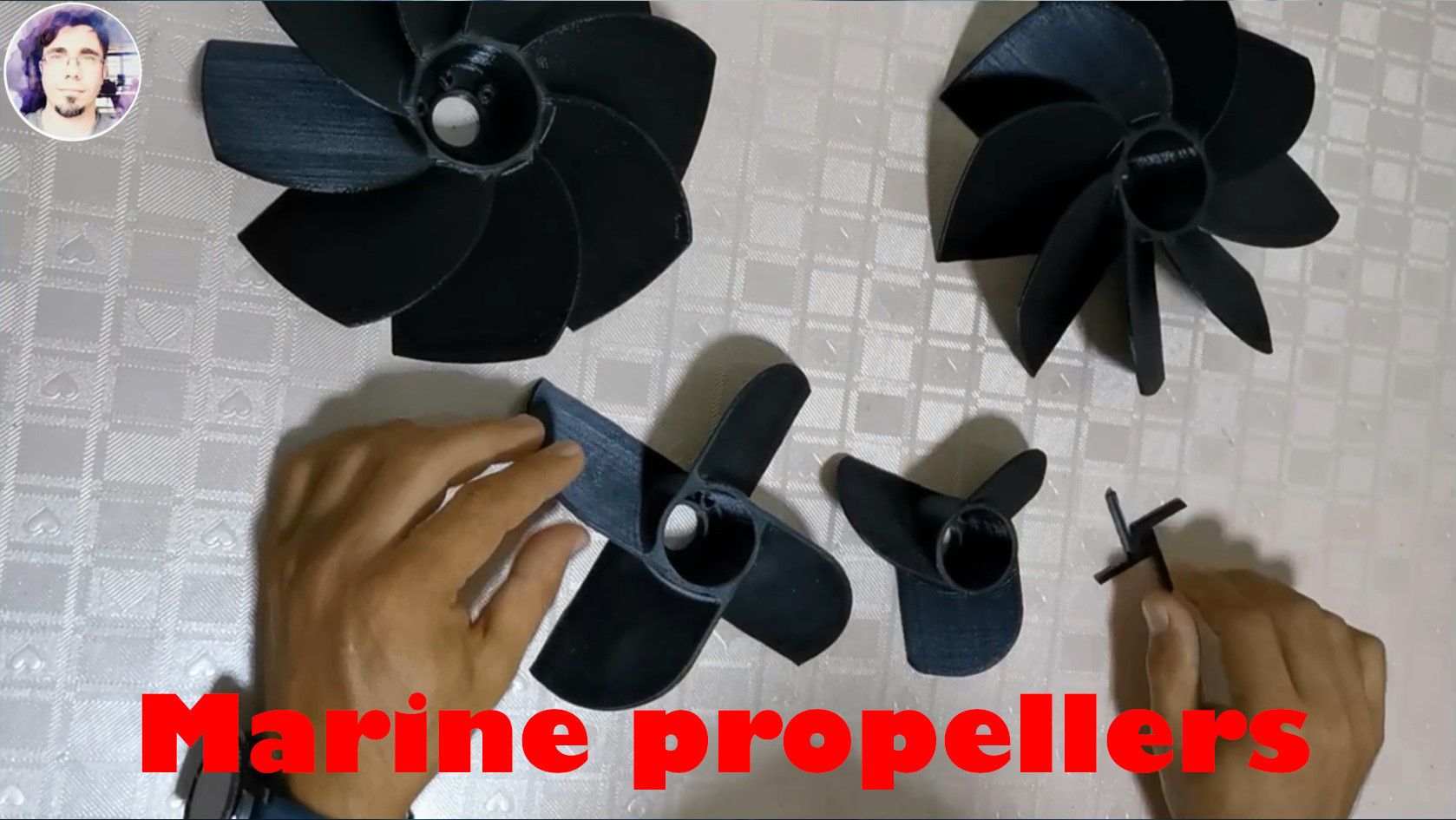 Download free STL file 3 flaps marine propeller • 3D printing design